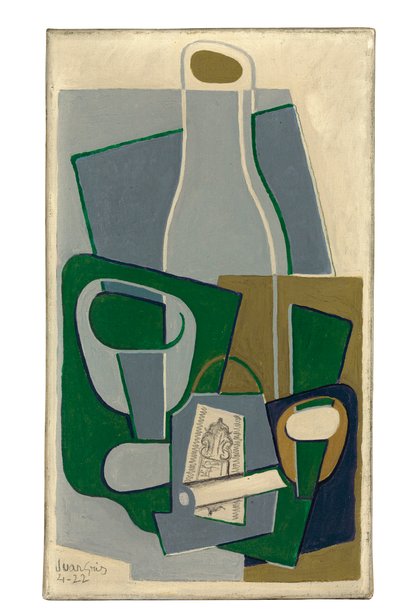タバコのパイプとパッケージ、1922 作： Juan Gris