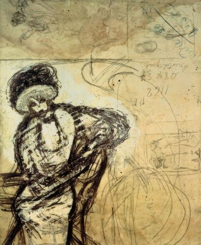 座っている女性 作： Juan Gris