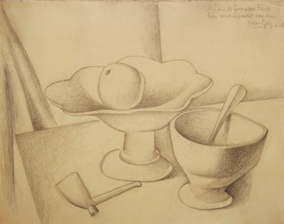 果物料理のある静物。 Nature Morte au Compotier、1919 作： Juan Gris