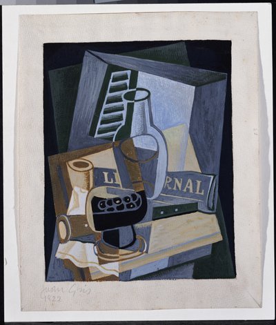 窓の前の静物、1922 作： Juan Gris