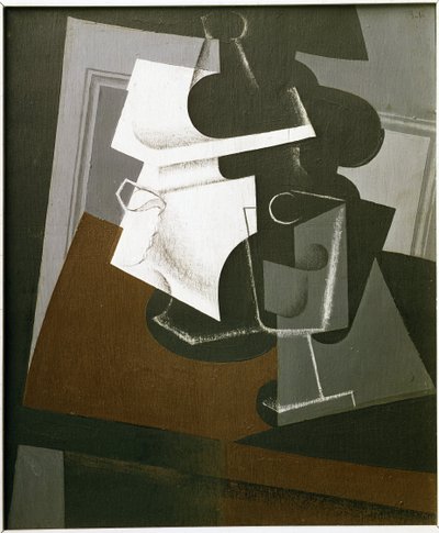 テーブルの上の静物 - 木に油 作： Juan Gris