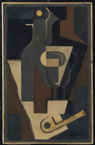 パイプのある静物、1918 作： Juan Gris