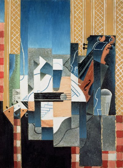 ヴァイオリンとギターのある静物 作： Juan Gris