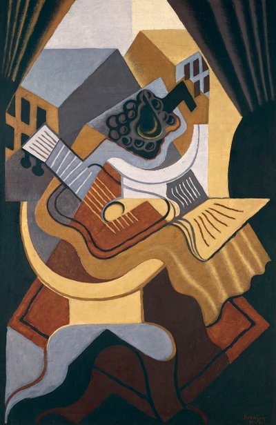 窓の前のテーブル 作： Juan Gris