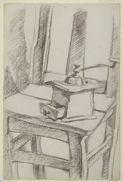 コーヒーグラインダー（Le MoulinàCafé）、1911（紙に炭） 作： Juan Gris