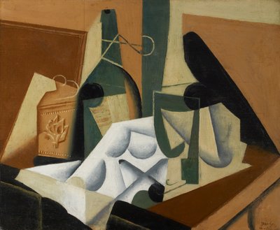白いテーブルクロス、1912-16 作： Juan Gris