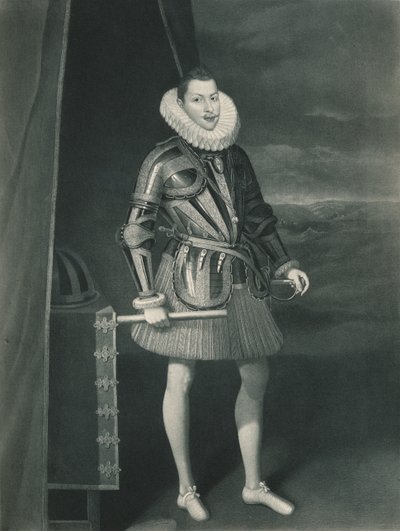1605年、1904年の戸棚に収められたフィリップIII 作： Juan Pantoja de la Cruz