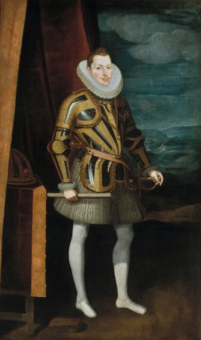 スペインのフィリップ3世 - スペイン・ポルトガル王フィリップ3世（1578-1621）の肖像 by パントハ・デ・ラ・クルス、フアン（1553-1608 作： Juan Pantoja de la Cruz