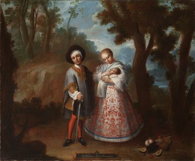 IX。スペイン人とアルビノから戻る（IX。Deespañoly albina、tornaatrás）、c.1760 作： Juan Patricio Morlete Ruiz