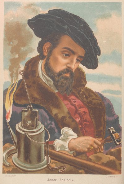 ゲオルギウス・アグリコラ。 出典: 科学とその人々、1879 年。 作： Juan Planella y Rodríguez