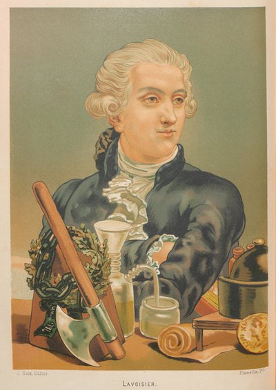 Antoine-Laurent Lavoisier 1743-1794 の肖像、1879 年。 作： Juan Planella y Rodríguez