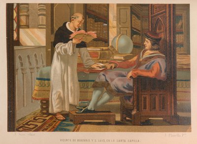 ボーヴェのヴィンセントとセントルイス。 出典: La ciencia y sus hombres、1879 年。 作： Juan Planella y Rodríguez