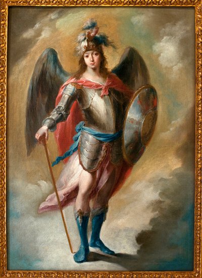 大天使聖ミカエル - フアン・デ・エスピナル (1714-1783) による絵画、キャンバスに油彩、ca. 1780年 - セビリア美術館、スペイン 作： Juan de Espinal