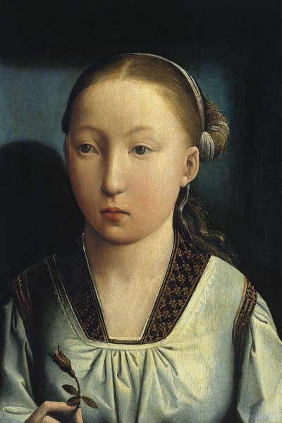 アラゴンのキャサリンの肖像、c。 1496年 作： Juan de Flandes