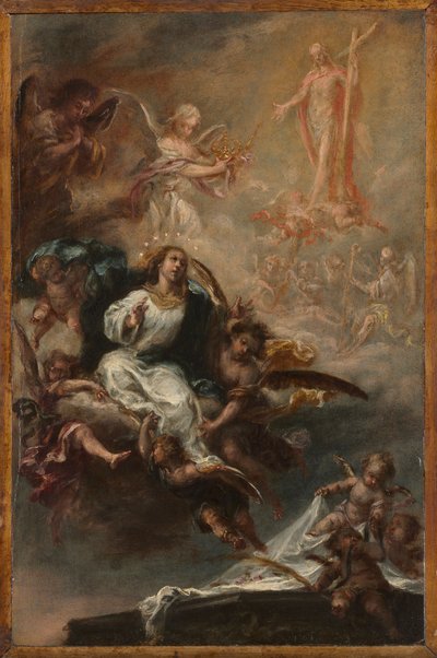 セビリアのサンオーガスティンの聖母被昇天の研究c。 1670-1672。 作： Juan de Valdes Leal