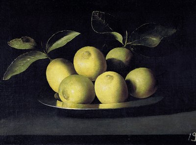 レモンの静物 作： Juan de Zurbaran