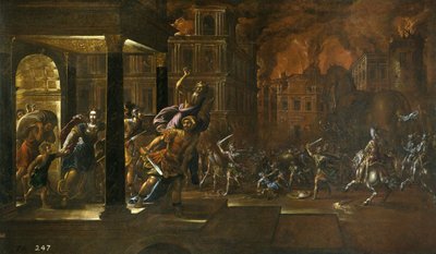 トロイの火、17世紀半ば。 作： Juan de la Corte