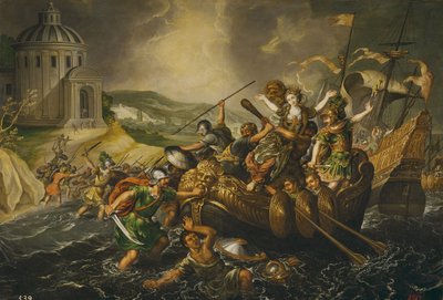 17世紀半ばのヘレンのレイプ。 作： Juan de la Corte