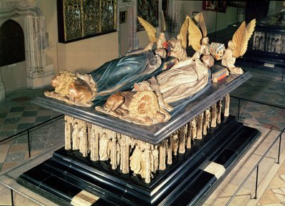 ジョンフィアレスの墓（1371-1419）とバイエルンのマーガレット（1376-1434）ブルゴーニュ公爵と公爵夫人、1444-70年 作： Juan de la Huerta