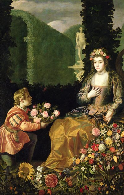 フローラへの供物、1627 作： Juan der Hamen y van León