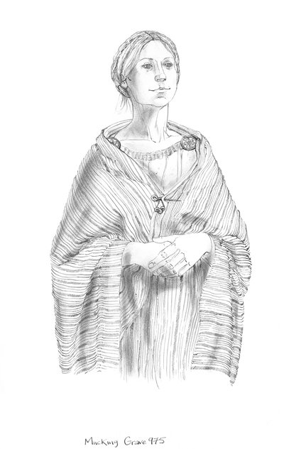 アングロサクソンの女性、5 世紀から 10 世紀、1990 年頃から 2010 年頃 作： Judith Dobie