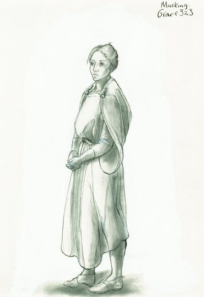 アングロサクソンの女性、5 世紀から 10 世紀、1990 年頃から 2010 年頃 作： Judith Dobie