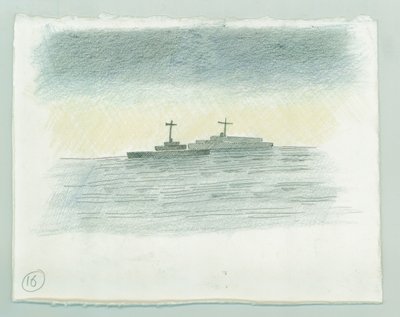 ドイツ海軍によるノースヨークシャー州スカボローへの砲撃（1914年） 2014年 作： Judith Dobie