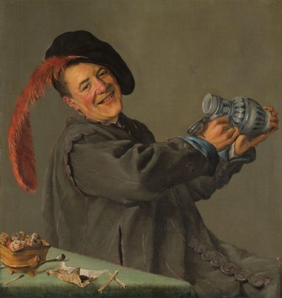 「ジョリー・ドリンカー」として知られる水差しを持つ愚か者 作： Judith Leyster