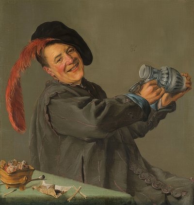 幸せな酒飲み。 1629年 作： Judith Leyster