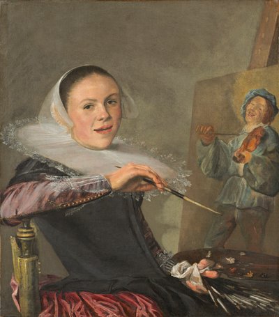 自画像、c。 1630年（帆布に油彩） 作： Judith Leyster