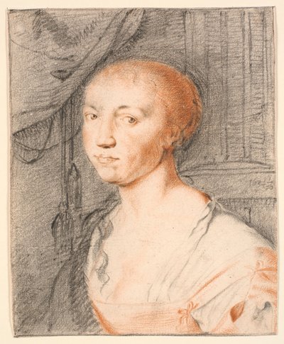 若い女性の肖像画 作： Jürgen Ovens
