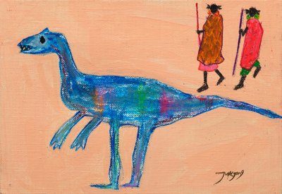 ブルー・ダイナソー・トライバル・ウォーク 作： Jukyong Park