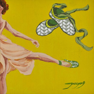 踊るバレリーナ イエロー 作： Jukyong Park