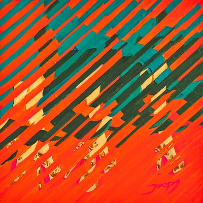 ダイナミックな斜めストライプ 作： Jukyong Park