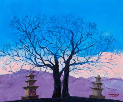 静謐な塔の風景 作： Jukyong Park