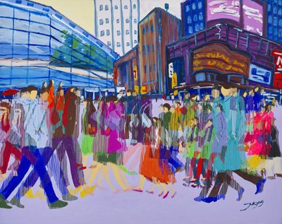 活気あふれる都市の交差点 作： Jukyong Park