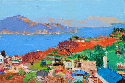 活気あふれる海岸の村 作： 