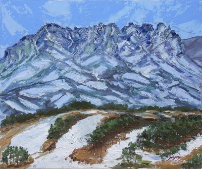 冬の山岳風景 作： 