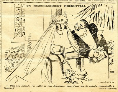 モノクロの風刺的な作品 作： Jules Abel Faivre