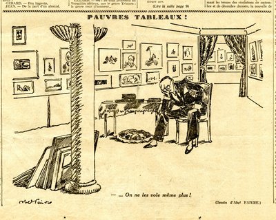 キャンディード、白黒の風刺的な 作： Jules Abel Faivre