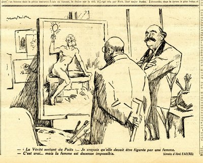 キャンディード、白黒の風刺的な 作： Jules Abel Faivre