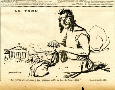 キャンディード、白黒の風刺的な 作： Jules Abel Faivre