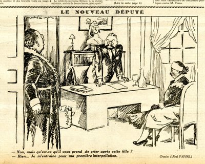 キャンディード、白黒の風刺的な 作： Jules Abel Faivre