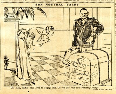 キャンディード、白黒の風刺的な 作： Jules Abel Faivre