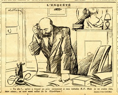 キャンディード、白黒の風刺的な 作： Jules Abel Faivre