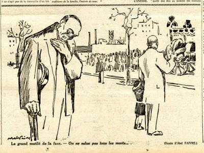 キャンディード、白黒の風刺的な 作： Jules Abel Faivre