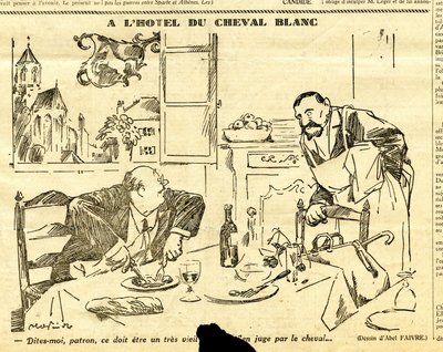 キャンディード、白黒の風刺的な 作： Jules Abel Faivre