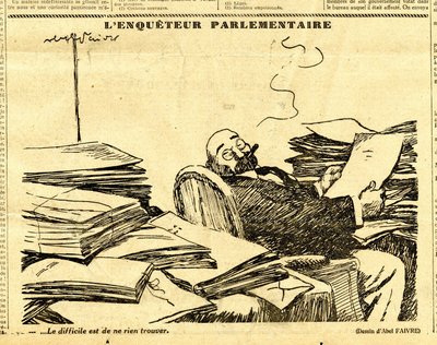 キャンディード、白黒の風刺的な 作： Jules Abel Faivre