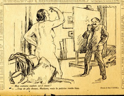 キャンディード、白黒の風刺的な 作： Jules Abel Faivre