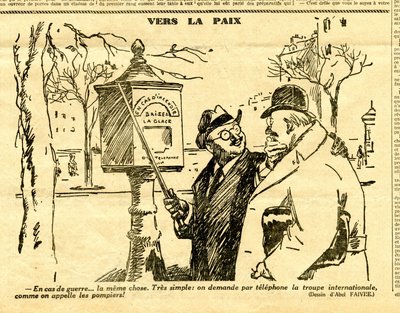 キャンディード、白黒の風刺的な 作： Jules Abel Faivre